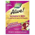 Alive!®, комплекс мультивитаминов для женщин старше 50 лет, 50 таблеток — Nature's Way