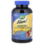 Alive!®, мультивитаминные жевательные таблетки для мужчин старше 50 лет, со вкусом фруктов, 150 жевательных таблеток — Nature's Way