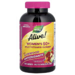 Alive!®, жевательные мармеладки с мультивитаминами для женщин от 50 лет, смесь ягод, 150 жевательных мармеладок — Nature's Way