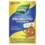 Primadophilus®, жевательные пробиотики, для детей от 2 лет, с апельсиновым вкусом, 3 млрд КОЕ, 30 жевательных таблеток — Nature's Way