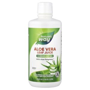 сок из листьев алоэ вера и гель из внутренней части листьев алоэ вера (Aloe Polymax+™), ягодный вкус, 1 л (33,8 жидк. унции) — Nature's Way