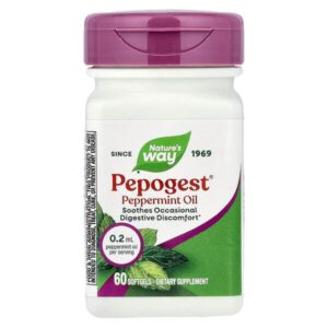 Pepogest®, масло перечной мяты, 0,2 мл, 60 капсул — Nature's Way