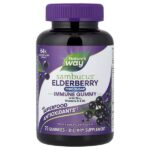 Sambucus®, бузина для укрепления иммунитета, с цинком, витаминами C и D3, 70 жевательных таблеток — Nature's Way