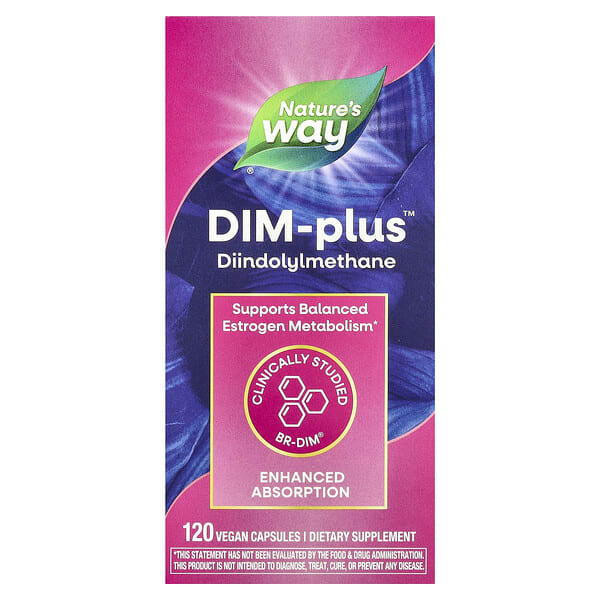 nwy14850_v_100.jpg DIM-Plus™, добавка с дииндолилметаном, 120 веганских капсул — Nature's Way