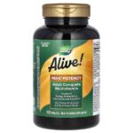 Alive! Max3 Potency, полный мультивитаминный комплекс для взрослых, без добавления железа, 180 таблеток — Nature's Way