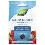 Леденцы Calm Drops, малина, 24 пастилки — Nature's Way