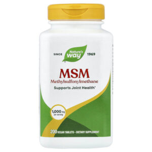 МСМ, Pure OptiMSM, 1000 мг, 200 таблеток — Nature's Way