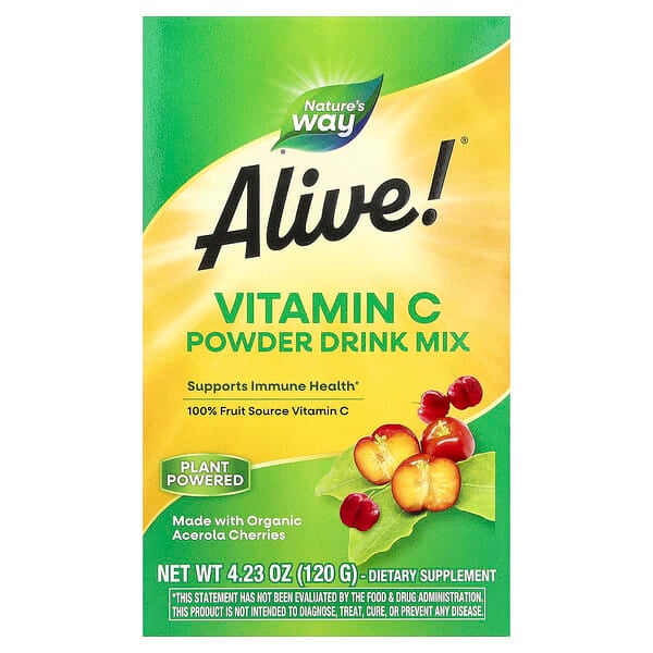 nwy15143_v_108.jpg Alive!, фруктовый источник витамина C, 120 г (4,23 унции) — Nature's Way