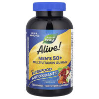 Alive!® жевательные мармеладки для мужчин старше 50 лет, с фруктами, 130 жевательных таблеток — Nature's Way