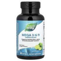 Mega 3/6/9, смесь омега, со вкусом лайма, 90 мягких таблеток — Nature's Way
