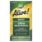 Alive!®, ультрамультивитамины для взрослых, 60 таблеток — Nature's Way