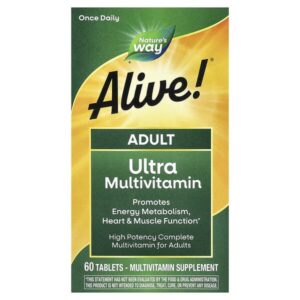 Alive!®, ультрамультивитамины для взрослых, 60 таблеток — Nature's Way