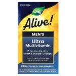 Alive!, ультрамультивитамины для мужчин, 60 таблеток — Nature's Way
