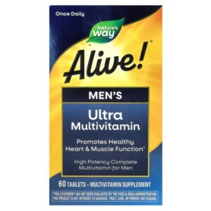 Alive!, ультрамультивитамины для мужчин, 60 таблеток — Nature's Way