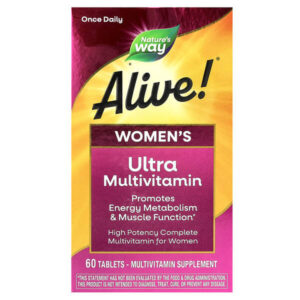 Alive!, ультрамультивитамины для женщин, 60 таблеток — Nature's Way