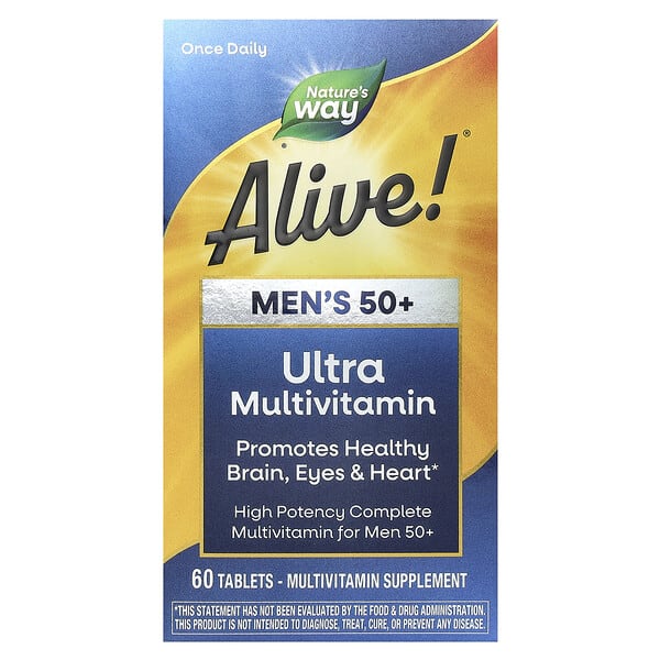 nwy15691_v_155.jpg Alive!®, ультрамультивитамины для мужчин старше 50 лет, 60 таблеток — Nature's Way