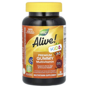 Alive!, мультивитамины премиального качества для детей, со вкусом вишни, винограда и апельсина, 90 жевательных таблеток — Nature's Way