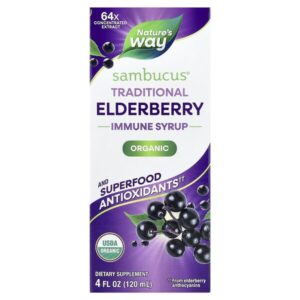 Sambucus®, традиционный сироп для иммунитета, бузина, для детей от 7 лет, 120 мл (4 жидк. унции) — Nature's Way