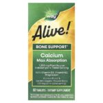 Alive! кальций, для максимального усвоения, 60 таблеток — Nature's Way