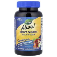 жевательные мультивитамины для мужчин от Alive!®, фруктовые, 60 жевательных таблеток — Nature's Way