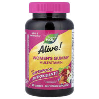 Alive!®, жевательные мультивитамины для женщин, смесь ягод, 60 жевательных мармеладок — Nature's Way