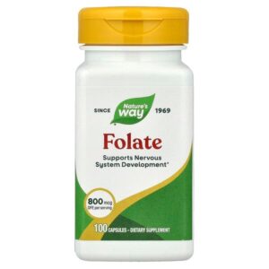 Фолат, 800 мкг DFE, 100 капсул — Nature's Way