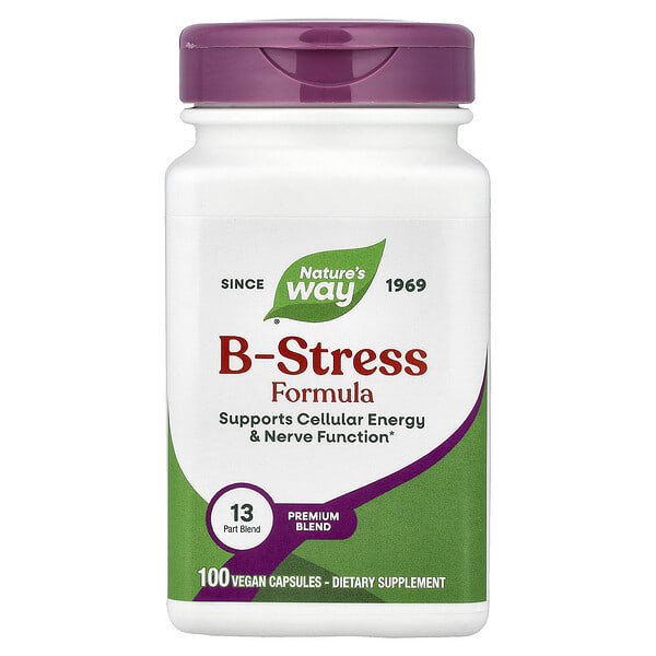 nwy40631_v_79.jpg B-Stress Formula, 100 веганских капсул — Nature's Way