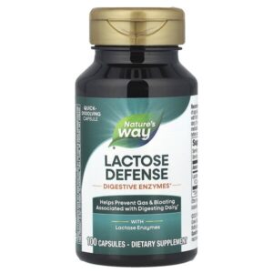 Lactose Defense, добавка для расщепления лактозы, 100 капсул (230 мг в 1 капсуле) — Nature's Way