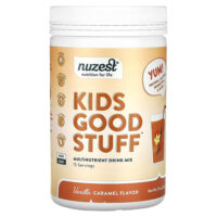 Kids Good Stuff, мультинутриентная смесь для приготовления напитка, ваниль и карамель, 225 г (7,9 унции) — Nuzest