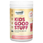 Kids Good Stuff, мультипитательная смесь для приготовления напитка, со вкусом лесной клубники, 225 г (7,9 унции) — Nuzest