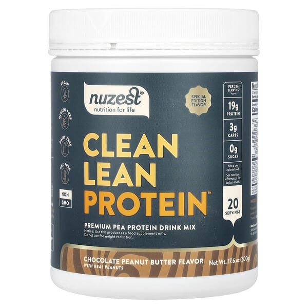 nze68469_v_16.jpg Clean Lean Protein, шоколадно-арахисовая паста, 500 г (17,6 унции) — Nuzest