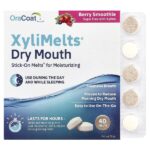 XyliMelts®, средство от сухости во рту, ягодный смузи, 40 таблеток — OraCoat