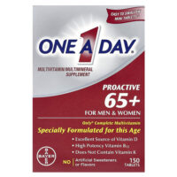 Proactive 65+ для мужчин и женщин, мультивитаминная / мультиминеральная добавка, 150 таблеток — One-A-Day