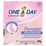 Prenatal Advanced, полноценный мультивитаминный комплекс для поддержки мозга, 60 пренатальных мультивитаминных мягких таблеток и 60 пренатальных таблеток с холином — One-A-Day