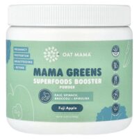 Mama Greens, Superfoods Booster, порошок для поддержки суперфудов, со вкусом яблока Фуджи, 180 г (6,35 унции) — Oat Mama