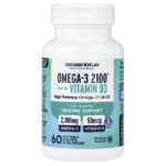 Professional, Omega-3 2100® с витамином D, высокоэффективная, апельсин, 60 капсул — OceanBlue