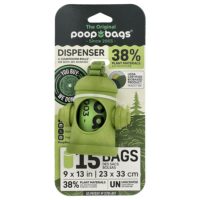 дозатор, зеленый, без запаха, 1 дозатор, 15 пакетиков — Original Poop Bags