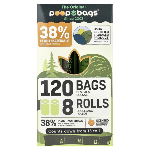 ocl18925_v_18.jpg апельсин, 8 рулонов, 15 пакетиков в каждом — Original Poop Bags