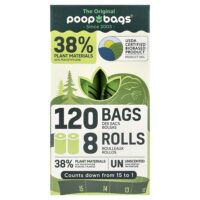 без запаха, 8 рулонов, 15 упаковок в каждой — Original Poop Bags