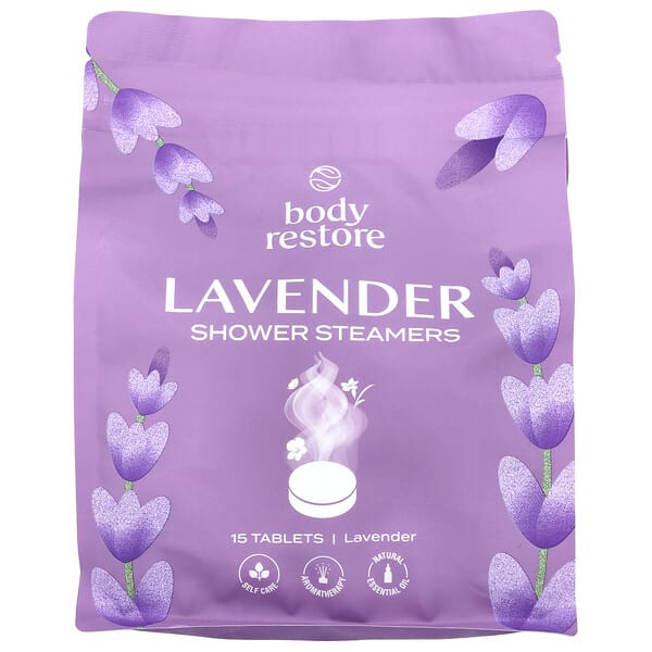ody31302_v_18.jpg Пароварки для душа, лаванда, 15 таблеток, 13,2 унции — Body Restore