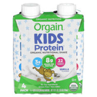 Kids Protein, органический питательный коктейль, ваниль, 4 пакетика, по 244 мл (8,25 жидк. унц.) — Orgain
