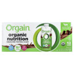Organic Nutrition, Grass-Fed Protein Shake, Creamy Chocolate Fudge, 12 Cartons, 11 fl oz (330 ml) Each — Orgain
