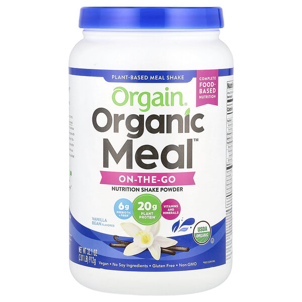 oga00337_v_27.jpg Organic Meal, универсальный пищевой порошок, ваниль, 912 г (2,01 фунта) — Orgain