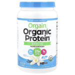 Organic Protein™, протеиновый порошок с зеленью, на растительной основе, со вкусом ванили, 882 г (1,94 фунта) — Orgain