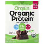 Organic Protein™, порошок из растительных ингредиентов, шоколадная помадка, 10 пакетиков по 46 г (1,62 унции) — Orgain