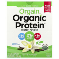 Organic Protein™, растительный протеин в порошке, со вкусом ванили, 10 пакетиков по 46 г (1,62 унции) — Orgain