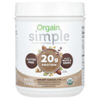 Simple, растительный протеиновый порошок, сливочный шоколад, 567 г (1,25 фунта) — Orgain