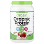 Organic Protein™, порошок на растительной основе, со вкусом клубники и крема, 920 г (2,03 фунта) — Orgain