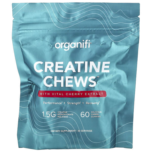 ogf33225_v_2.jpg Creatine Chews™, со вкусом вишни, 60 жевательных таблеток — Organifi