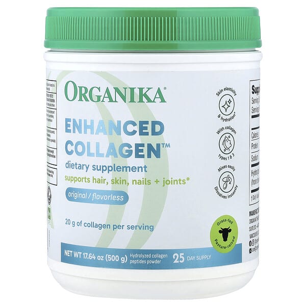 ogk25085_v_56.jpg Enhanced Collagen™, коллаген без вкусовых добавок, 500 г (17,64 унции) — Organika